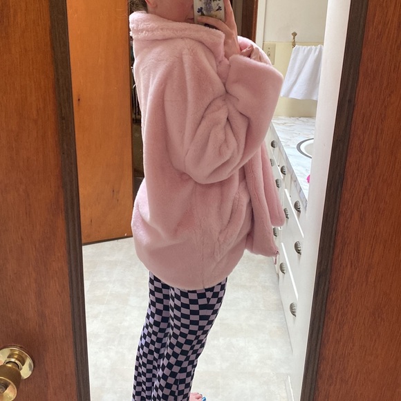 Shein • Fluffy Bubblegum Pink Teddy Jacket - Picture 10 of 14